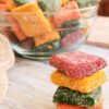 Sugared fruit cubes